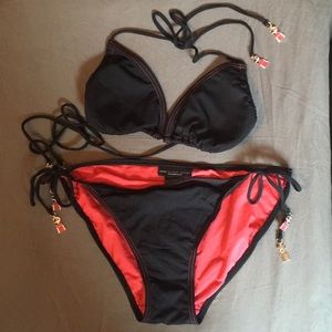 Marc Jacobs Black and Pink Bikini